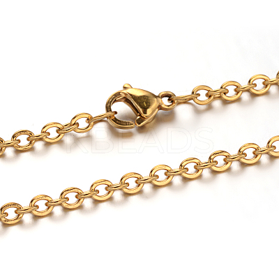 304 Stainless Steel Cable Chains Necklaces NJEW-M151-02G-1