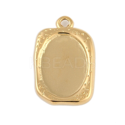 Ion Plating(IP) 304 Stainless Steel Rack Plating Pendant Cabochon Settings STAS-U019-10G-1