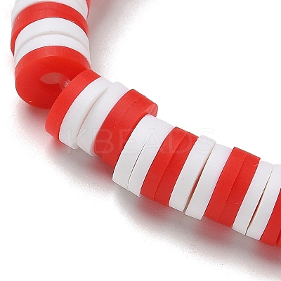 Elegant Christmas Handmade Polymer Clay Heishi Beaded Stretch Bracelets MV9996-44-1