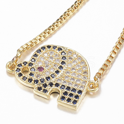 Adjustable Brass Micro Pave Cubic Zirconia Slider Bracelets BJEW-E317-39A-G-1