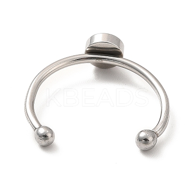 Non-Tarnish 304 Stainless Steel Cuff Ring Findings LS-X-STAS-E044-04P-1