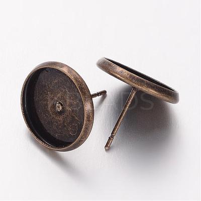 Brass Stud Earring Settings KK-H720-AB-NR-1