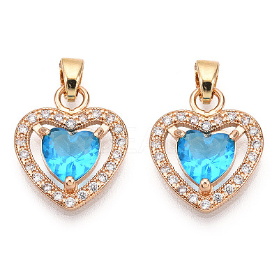 Faceted Glass Charms GLAA-S193-033-1