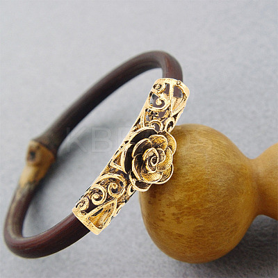 20Pcs Tibetan Style Alloy Curved Tube Beads FIND-DC0002-41-1