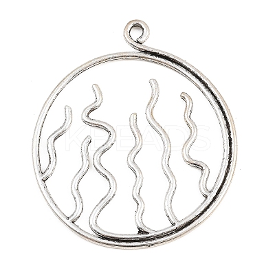 Tibetan Style Alloy Big Pendants AL-CBA1187-07AS-1