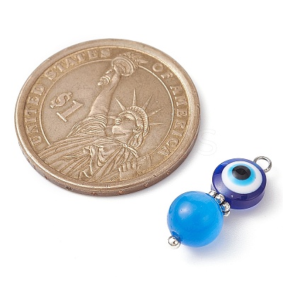 Evil Eye Resin Pendants PALLOY-JF02330-1