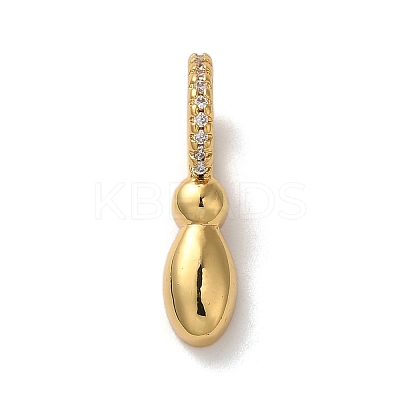 Brass Micro Pave Cubic Zirconia Pendants KK-K345-13I-G-1