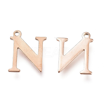 PVD Vacuum Plating 304 Stainless Steel Charms STAS-H112-N-RG-1