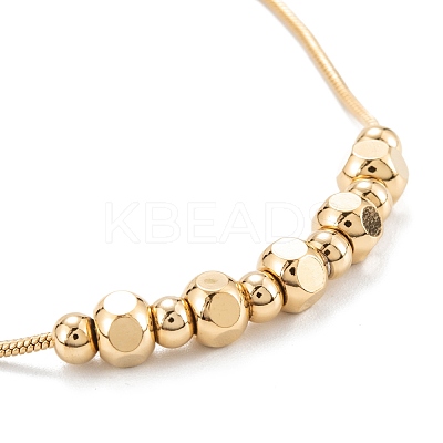 PVD Vacuum Plating 304 Stainless Steel Beaded Bracelets STAS-A052-26G-1