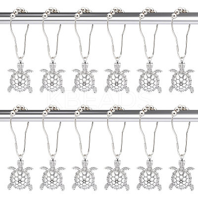 Iron Shower Curtain Rings for Bathroom AJEW-UN0001-36-1