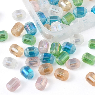 50Pcs 5 Colors Transparent Electroplate Glass Beads Strands EGLA-YW0001-36-1