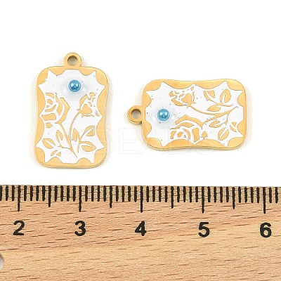 304 Stainless Steel Enamel Pendants STAS-H251-03A-03-1