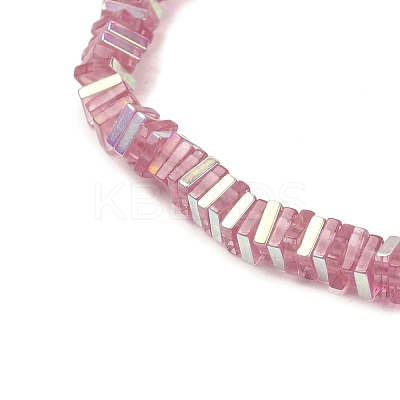 Electroplate Glass Beads Strands GLAA-B023-01A-17-1