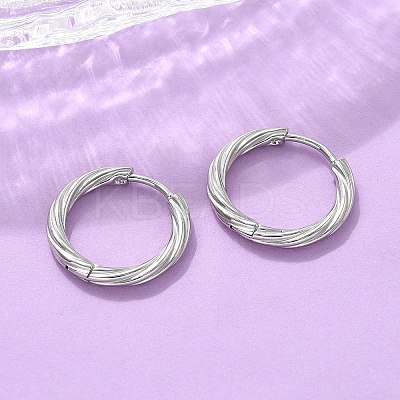 304 Stainless Steel Twist Hoop Earrings for Women LS-EJEW-A130-02A-P-1
