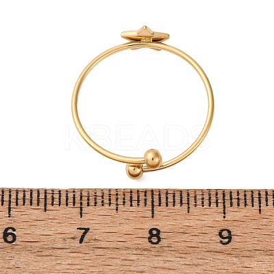 304 Stainless Steel Open Cuff Ring for Women RJEW-A071-01C-G-1