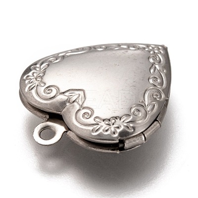 Non-Tarnish 316 Stainless Steel Locket Pendants X-STAS-O135-06P-1