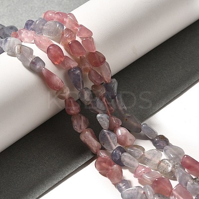 Natural Quartz & Tanzanite Stone Beads Strands G-L610-B23-02-1