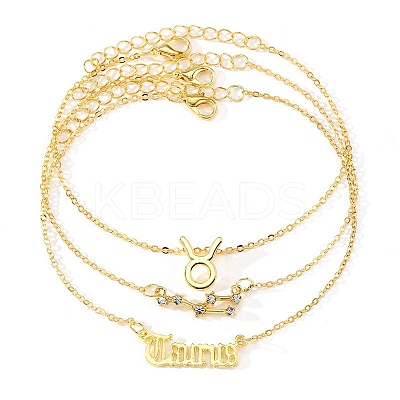 3Pcs Alloy Rhinestones Anklets LS-AJEW-S083-01G-12-1