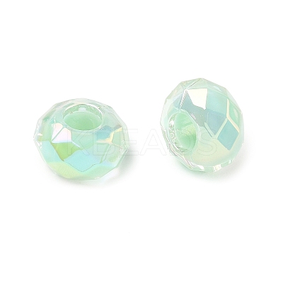 Electroplate Transpant Resin European Beads RE-CBAFF00-02F-1