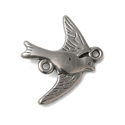 Non-Tarnish 304 Stainless Steel Bird Links Connector Charms STAS-N103-28P-1