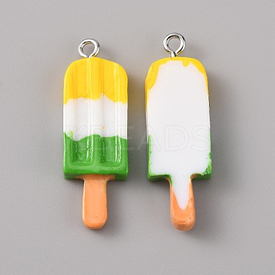 Three Color Opaque Resin Pendants RESI-TAC0010-66B-1