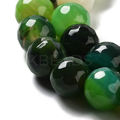 Natural Striped Agate/Banded Agate Beads Strands G-G581-8mm-16-1