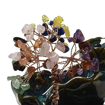 Gemstone Chips Tree Decorations AJEW-P120-A02-1