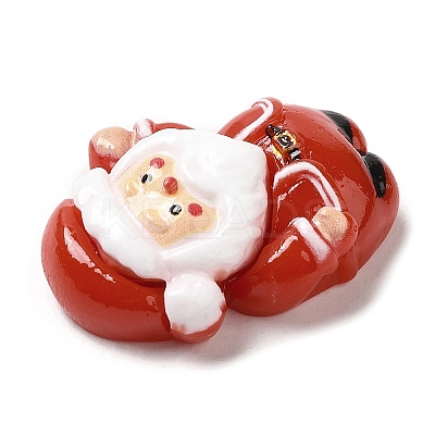 Christmas Theme Opaque Resin Cabochons RESI-E043-01M-1