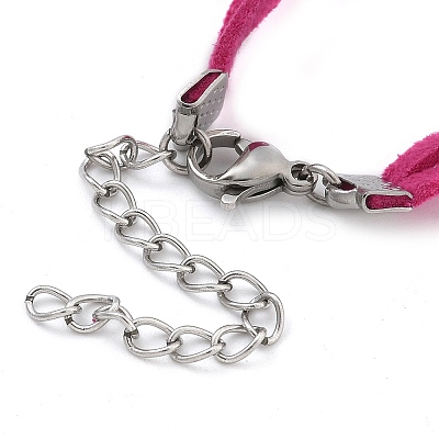 Faux Suede Double Cord Bracelet Making LS-STAS-M084-10P-05-1