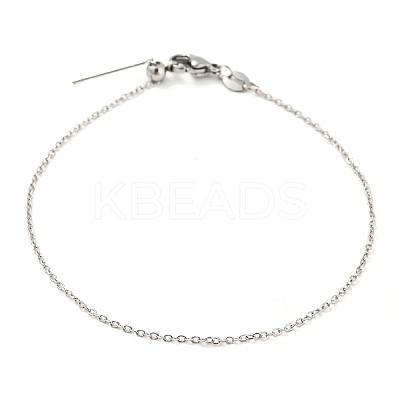 Non-Tarnish 304 Stainless Steel Add a Bead Adjustable Cable Chains Bracelets for Women BJEW-M307-01C-P-1