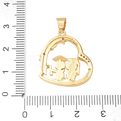 Brass Micro Pave Cubic Zirconia Pendants KK-CBA0009-10G-E-1