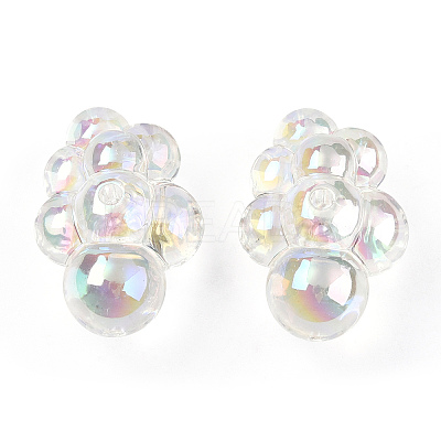 UV Plating Transparent Acrylic Beads X-PACR-T007-36-1