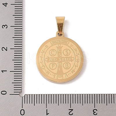 PVD Vacuum Plating 304 Stainless Steel Rhinestone Pendants STAS-M068-13B-G-1