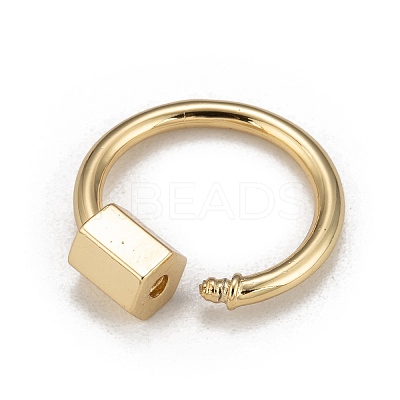 Brass Screw Carabiner Lock Charms LS-KK-T047-06G-1