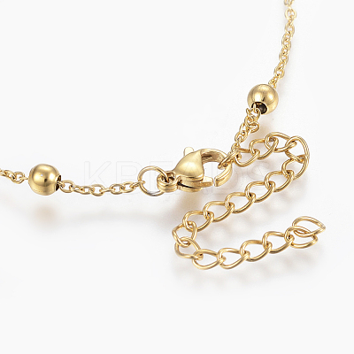 304 Stainless Steel Anklets AJEW-H013-01G-1