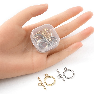 10 Sets 2 Styles 304 Stainless Steel Toggle Clasps STAS-YW0001-64-1