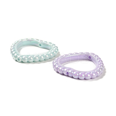 UV Plating Rainbow Iridescent Acrylic Bead Frames OACR-P020-03-1