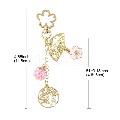 Alloy Enamel Pendant Keychains HJEW-FS00052-04-1