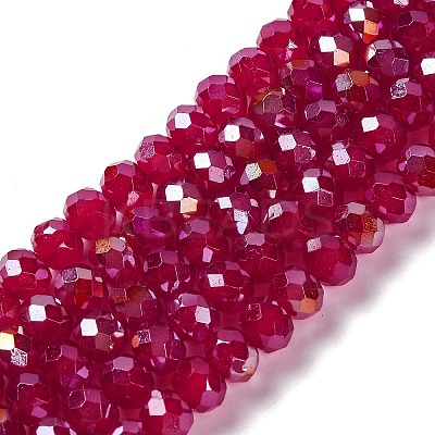 Baking Electroplate Glass Beads Strands X1-DGLA-A039-J10mm-B02-1