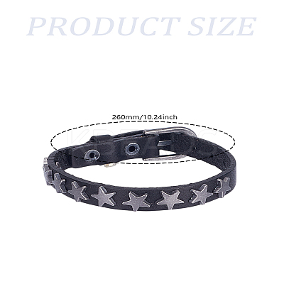 1Pc Leather Cord Bracelets BJEW-LP0002-56-1