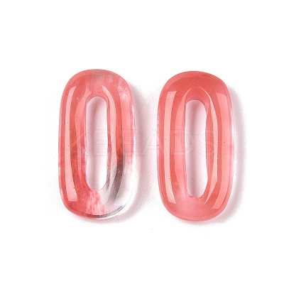 Cherry Quartz Glass Oval Pendants G-N342-105D-1