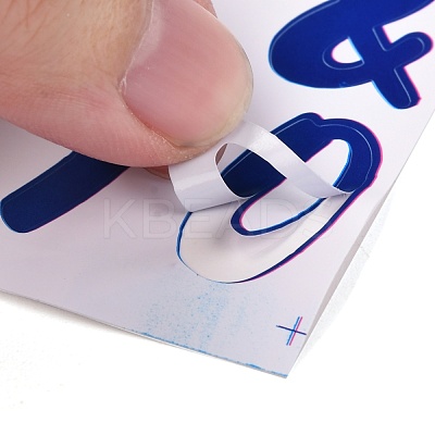 Number & Alphabet & Sign PVC Waterproof Self-Adhesive Sticker DIY-I073-04B-1