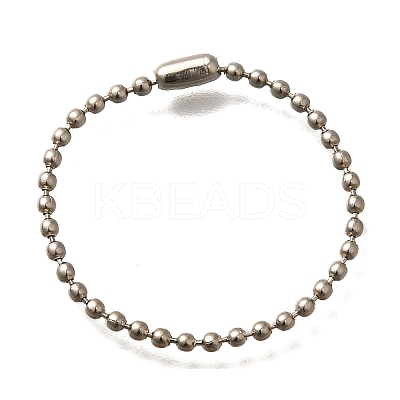 Brass Ball Chain Bracelets for Women Men BJEW-M059-01P-1