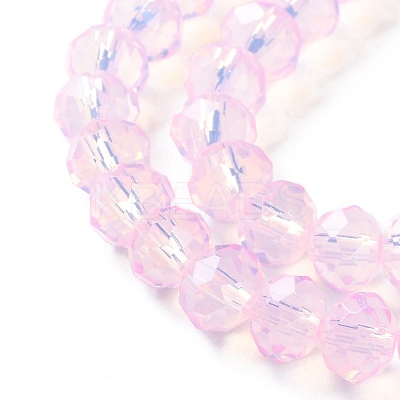 Baking Paint Transparent Glass Beads Strands DGLA-A034-J8MM-D09-1