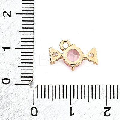 Brass Pave Cubic Zirconia Charms KK-C096-02G-1