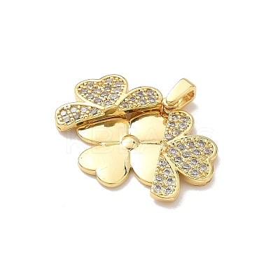 Brass Micro Pave Cubic Zirconia Pendants LS-KK-F905-04G-1