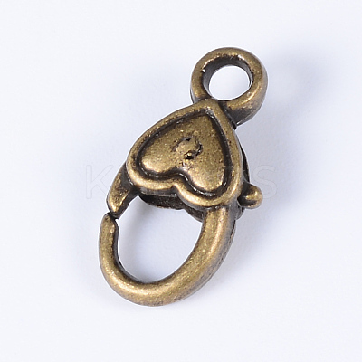 Tibetan Style Alloy Lobster Claw Clasps LS-TIBE-T002-20AB-NR-1