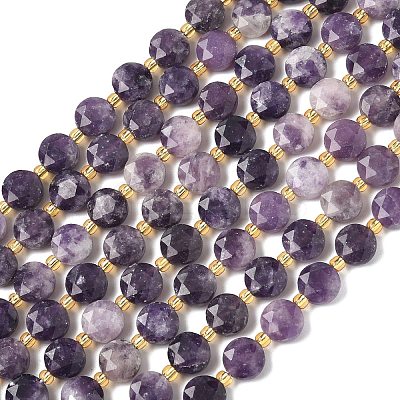 Natural Lepidolite Beads Strands G-C116-A09-02-1