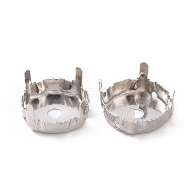 Non-Tarnish 201 Stainless Steel Rhinestone Claw Settings STAS-L229-04A-1
