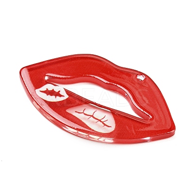 Valentine's Day Theme Opaque Acrylic Pendants SACR-F011-03B-1